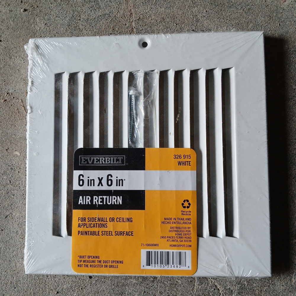Everbilt White Air Return 6x6